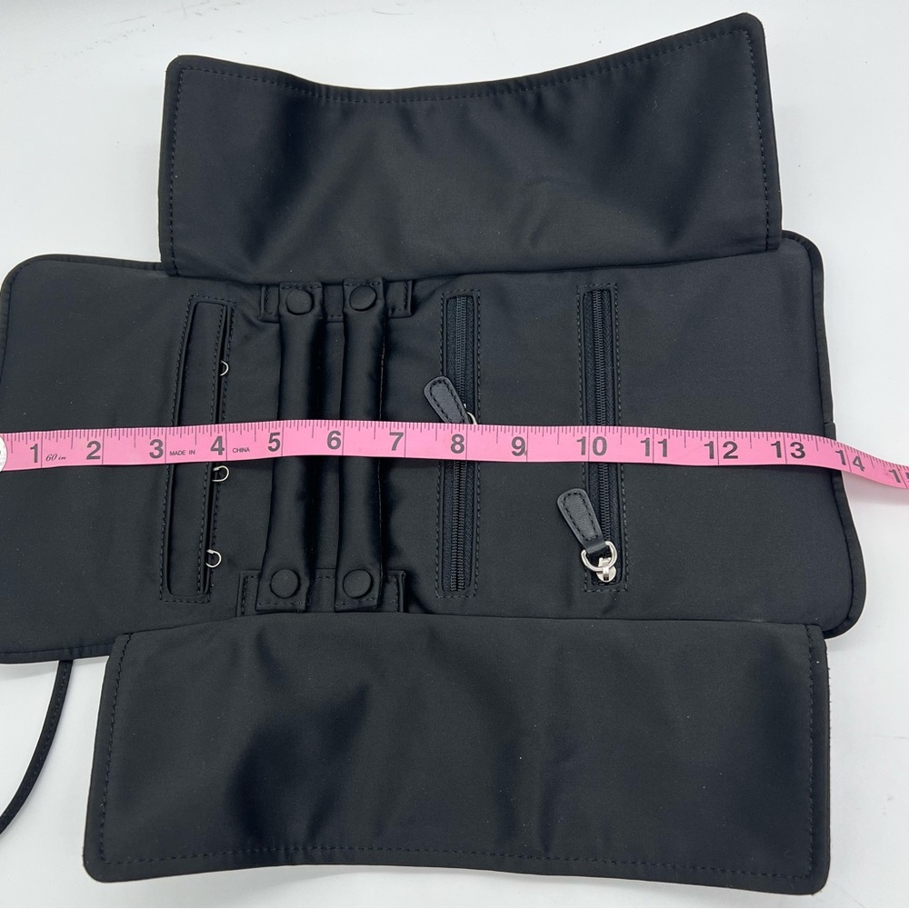 Coach Black Satin Jewelry Roll Organizer EUC w/ Dusty - Picture 8 of 16